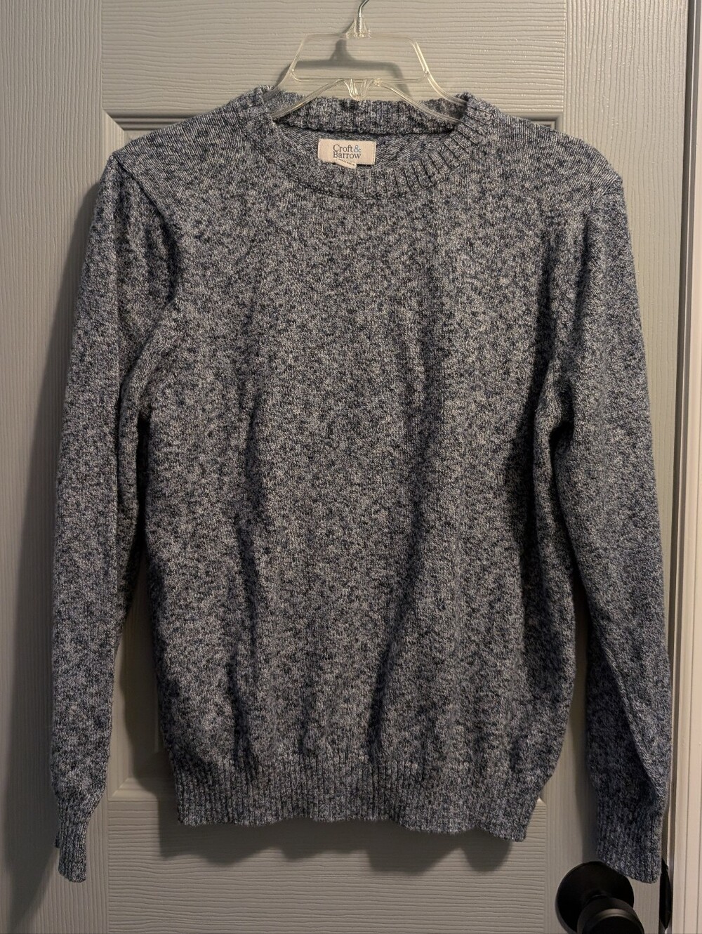 croft & barrow Men's Heather Navy Crewneck Sweater